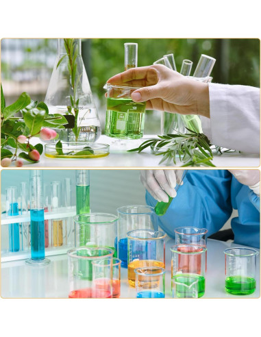 Vasos de Precipitados de Vidrio Borosilicato PATIKIL 100ml - Paquete de 12