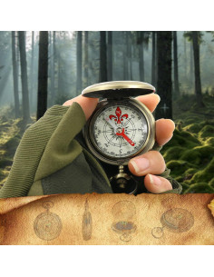 Brújula de Bronce Antiguo YKQuarnion Impermeable para Camping 2