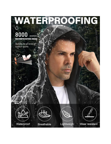 Abrigo de Lluvia Largo Hombre iCreek X-Large Impermeable