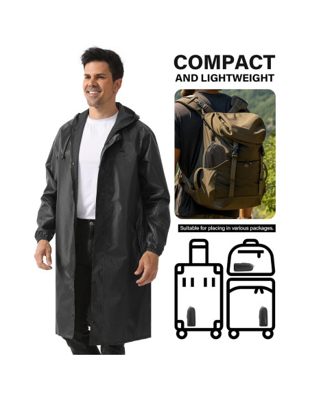 Abrigo de Lluvia Largo Hombre iCreek X-Large Impermeable