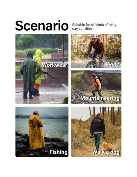 Abrigo de Lluvia Largo Hombre iCreek X-Large Impermeable