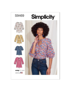 Kit de Patrón de Costura Simplicity S9469 para Blusas Tallas 16-24