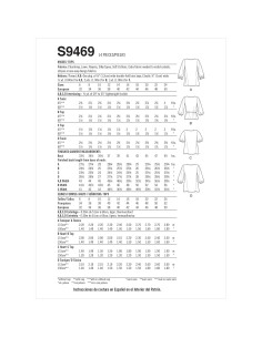 Kit de Patrón de Costura Simplicity S9469 para Blusas Tallas 16-24 2