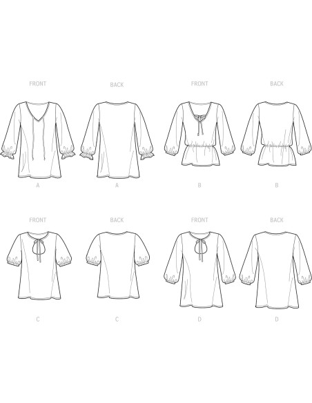 Kit de Patrón de Costura Simplicity S9469 para Blusas Tallas 16-24