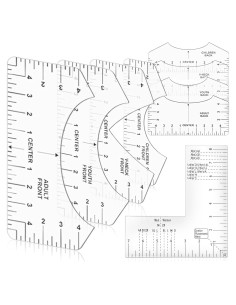 Juego de Reglas para Camisetas VEOOK 9 PCS Alineación Vinilo