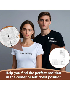 Juego de Reglas para Camisetas VEOOK 9 PCS Alineación Vinilo 2