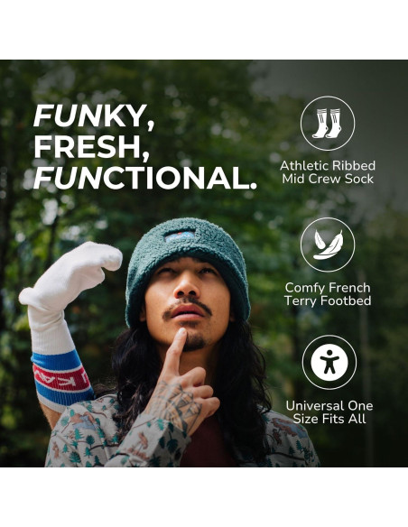 Calcetines KAVU Moonwalk Mid Crew Talla Única Rango Atardecer