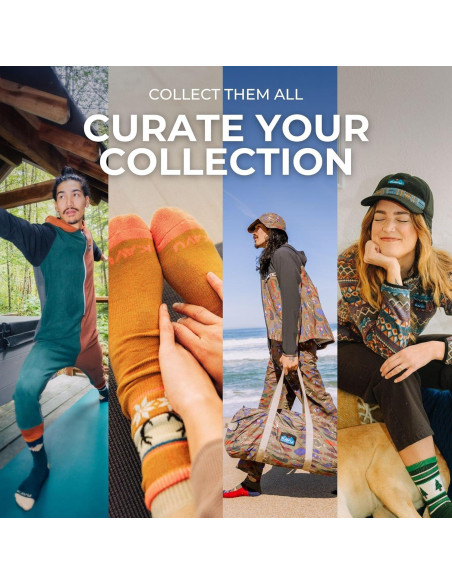 Calcetines KAVU Moonwalk Mid Crew Talla Única Rango Atardecer