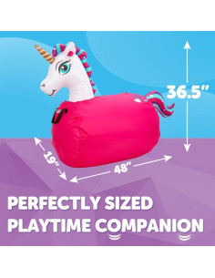Saltador Inflable Waddle Grande Unicornio Rosa 121x48x92cm 2