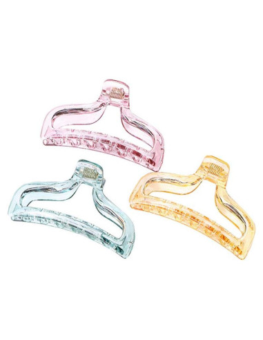 3 Clips de Pelo Acrílicos Antideslizantes SYBL 10cm