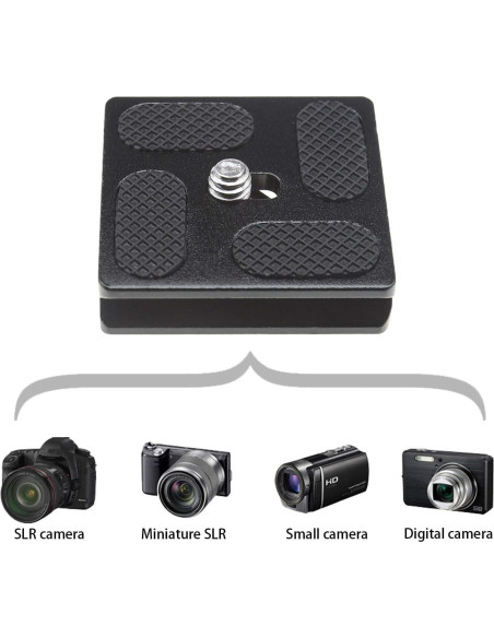 2 Placas de Liberación Rápida 40mm Micro Traders para Cámara