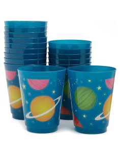Vasos de Plástico Blue Panda 16 Pack Reutilizables Espacio