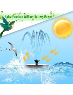 Fuente Solar AMZtime 2025 con 6 Boquillas para Jardín 2