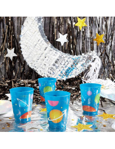 Vasos de Plástico Blue Panda 16 Pack Reutilizables Espacio 2