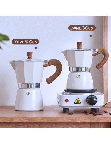 Cafetera Moka Conyee 3 Tazas 150 ml Manual Aluminio