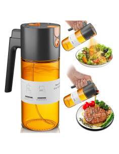 Rociador de Aceite de Oliva LAKUMIQI 500ml 2 en 1 a Prueba de Fugas