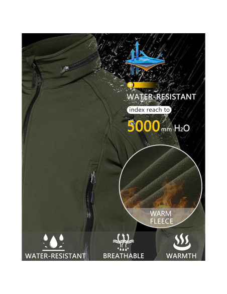 Chaqueta Táctica de Invierno TACVASEN para Hombre XX-Large Verde