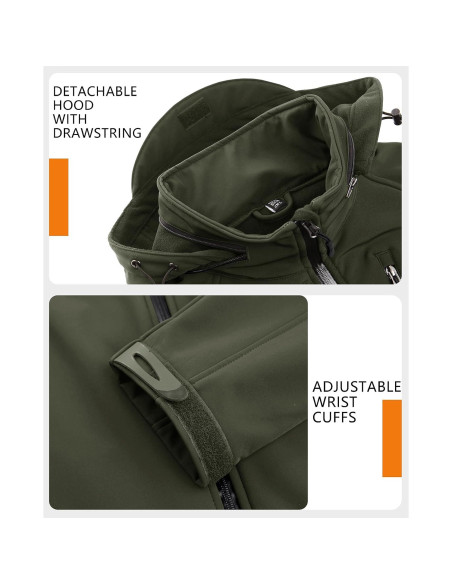 Chaqueta Táctica de Invierno TACVASEN para Hombre XX-Large Verde