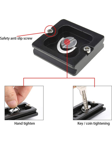 2 Placas de Liberación Rápida 40mm Micro Traders para Cámara