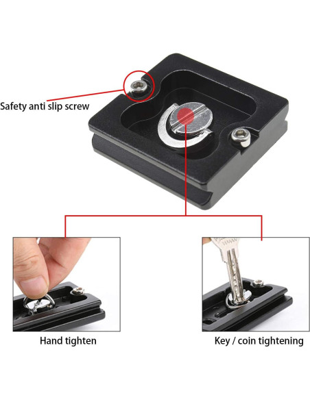 2 Placas de Liberación Rápida 40mm Micro Traders para Cámara