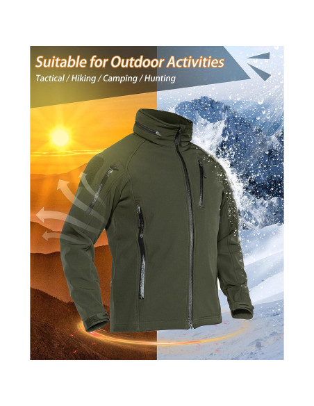 Chaqueta Táctica de Invierno TACVASEN para Hombre XX-Large Verde