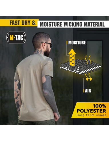 Camiseta Táctica M-Tac para Hombres - Poliester Transpirable