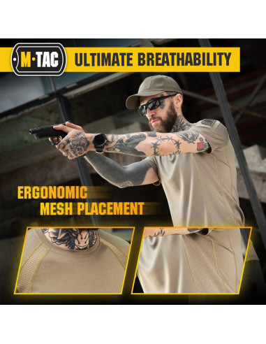 Camiseta Táctica M-Tac para Hombres - Poliester Transpirable