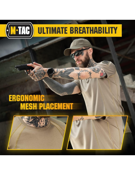 Camiseta Táctica M-Tac para Hombres - Poliester Transpirable