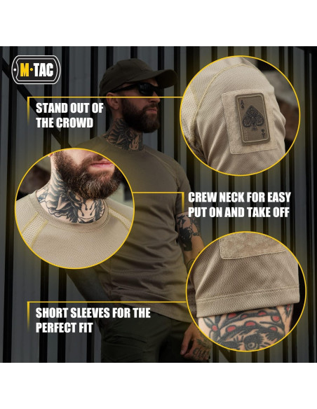 Camiseta Táctica M-Tac para Hombres - Poliester Transpirable