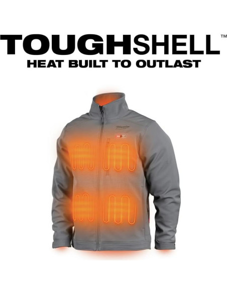 Chaqueta Térmica Sin Cable Milwaukee M12 TOUGHSHELL Gris