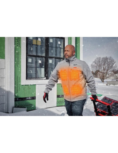 Chaqueta Térmica Sin Cable Milwaukee M12 TOUGHSHELL Gris