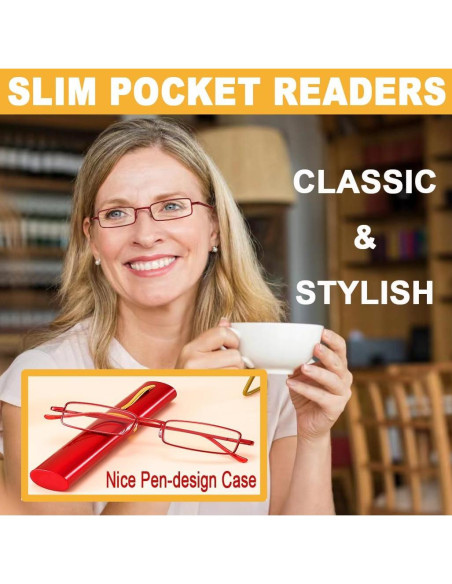 Gafas de Lectura Portátiles TOUK 1.5x Anti Luz Azul UV