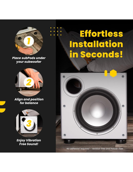 Pies de Aislamiento para Subwoofer Sound Addicted 4PCs