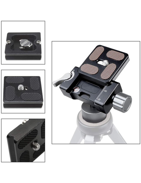 2 Placas de Liberación Rápida 40mm Micro Traders para Cámara