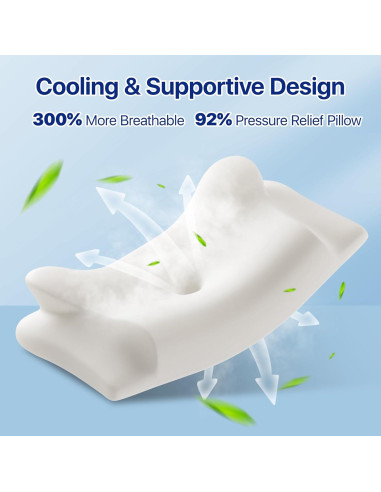 Almohada de Cuello Ergonómica Secailog PL02 2 en 1 Viscoelástica