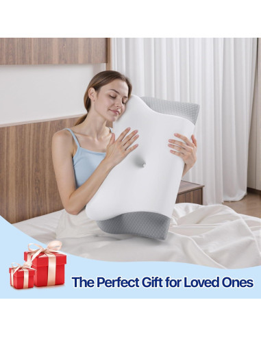 Almohada de Cuello Ergonómica Secailog PL02 2 en 1 Viscoelástica