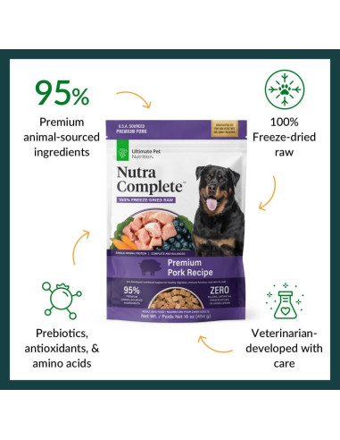 Comida Liofilizada para Perros Nutra Complete 0.45 kg Cerdo