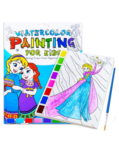 Libro de Colorear Acuarela JZILU - Set de Pintura Mágica