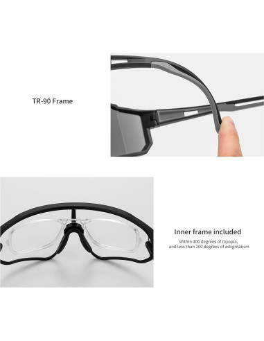 Gafas de Ciclismo ALTALIST UV400 Fotocromáticas Ajustables