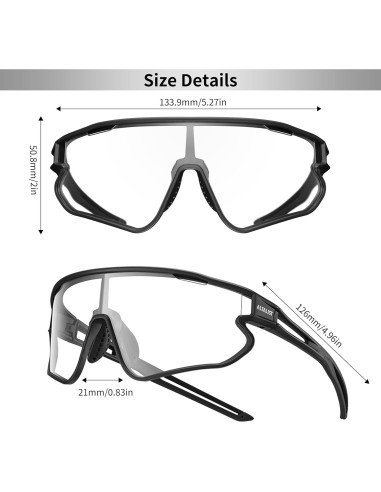 Gafas de Ciclismo ALTALIST UV400 Fotocromáticas Ajustables