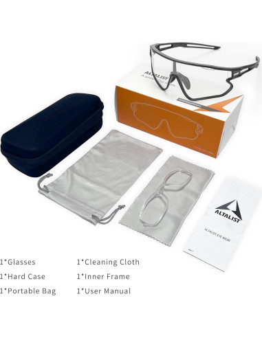 Gafas de Ciclismo ALTALIST UV400 Fotocromáticas Ajustables