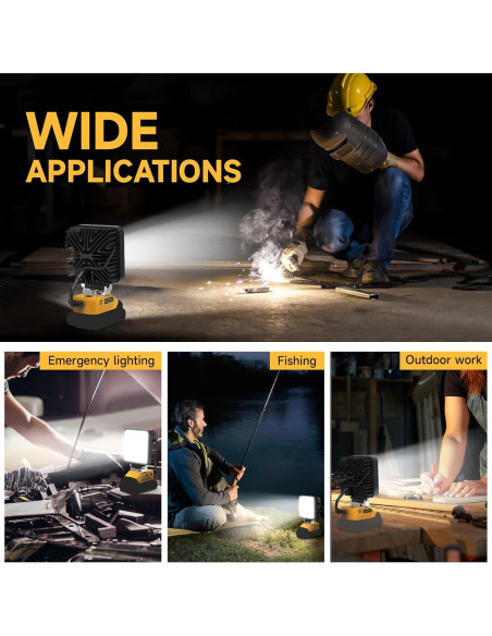 Luz de Trabajo LED Azocek 60W 6000LM Inalámbrica 20V