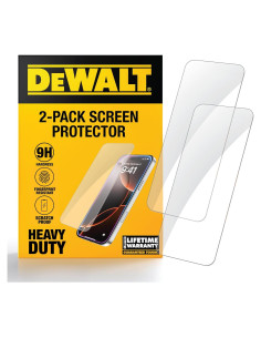 Protector de Pantalla de Vidrio Templado DEWALT para iPhone 15 Pro - 2 Unidades