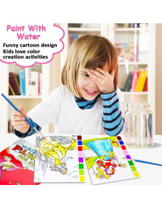 Libro de Colorear Acuarelas JZILU para Niños - Pintura Mágica 2