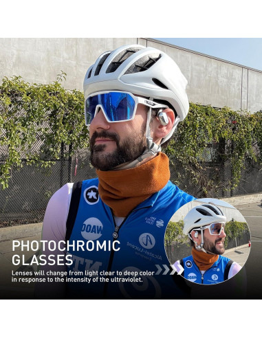 Gafas de Ciclismo Fotoquímicas SCVCN UV400 Unisex Azul-03