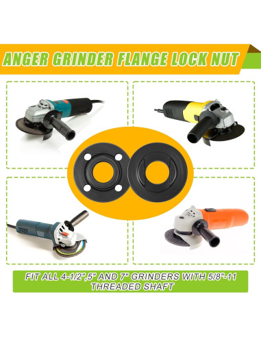 Kit de Llave y Tuercas de Amoladora Hicarer 37 Pcs Verde