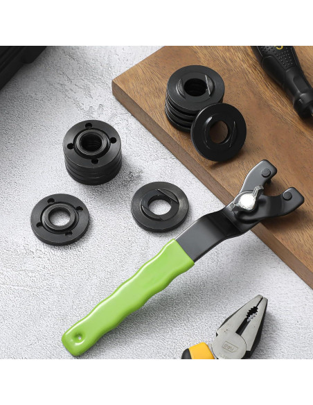 Kit de Llave y Tuercas de Amoladora Hicarer 37 Pcs Verde