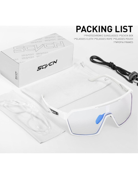 Gafas de Ciclismo Fotoquímicas SCVCN UV400 Unisex Azul-03
