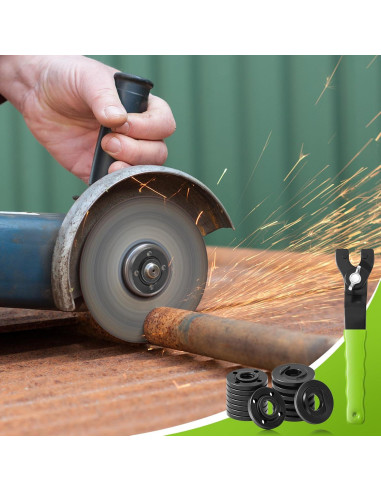 Kit de Llave y Tuercas de Amoladora Hicarer 37 Pcs Verde