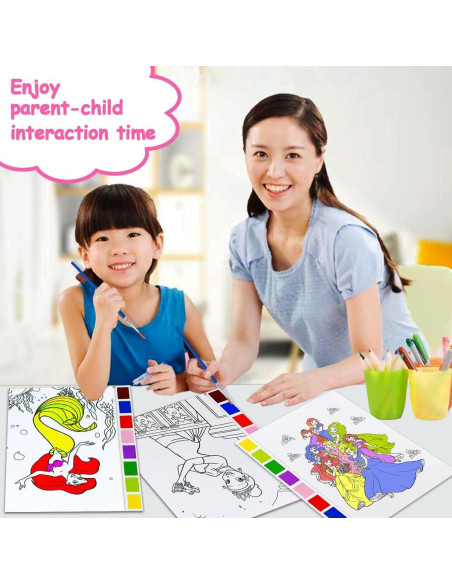 Libro de Colorear Acuarelas JZILU para Niños - Pintura Mágica